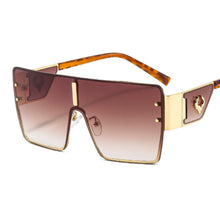 Load image into Gallery viewer, Vintage Punk Oversized Sunglasses Men'S Designer Driving Glasses Women'S  Retro Square Metal Frame UV400 Eyewear