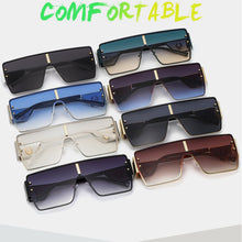 Load image into Gallery viewer, Vintage Punk Oversized Sunglasses Men'S Designer Driving Glasses Women'S  Retro Square Metal Frame UV400 Eyewear