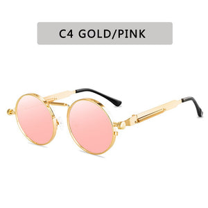 Vintage Punk Style Sunglasses Men Retro Round Metal Frame  Women Sun Glasses  Eyewear Gafas sol mujer UV400