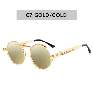 Vintage Punk Style Sunglasses Men Retro Round Metal Frame  Women Sun Glasses  Eyewear Gafas sol mujer UV400