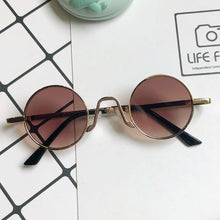 Load image into Gallery viewer, Vintage Punk Style Sunglasses with Chain Men Retro Round Metal Frame Women Sun Glasses Eyewear Gafas Sol Mujer UV400