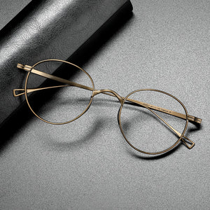 Vintage Pure Titanium Eyeglasses Frame Men Round Prescription Optical Glasses Frame Women 2022  Myopia  Eyewear Male
