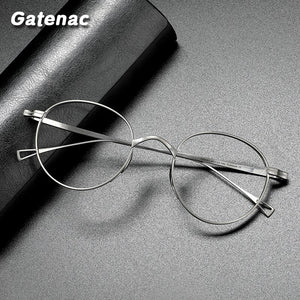 Vintage Pure Titanium Eyeglasses Frame Men Round Prescription Optical Glasses Frame Women 2022  Myopia  Eyewear Male