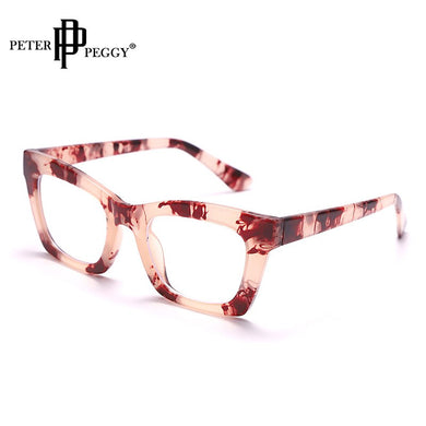 Vintage Rectangle Glasses Women Leopard Frames Anti Blue Light Computer Glasses Prescription Round Myopia eyeglasses