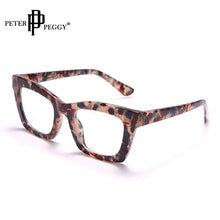 Load image into Gallery viewer, Vintage Rectangle Glasses Women Leopard Frames Anti Blue Light Computer Glasses Prescription Round Myopia eyeglasses