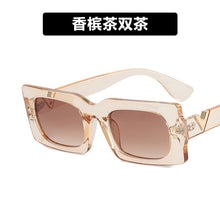 Load image into Gallery viewer, Vintage Rectangle Green Gradient Sunglasses For Women Orange Eyewear UV400 Sun Glasses Men Square Shades Gafas De Sol