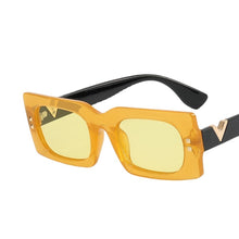 Load image into Gallery viewer, Vintage Rectangle Green Gradient Sunglasses For Women Orange Eyewear UV400 Sun Glasses Men Square Shades Gafas De Sol