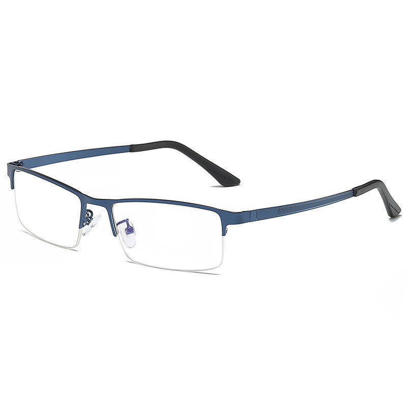 Vintage Rectangle Optical Computer Glasses Frames Metal Men Classic Business Transparent Eyeglasses Anti-blue Light