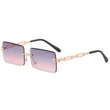 Load image into Gallery viewer, Vintage Rectangle Sunglasses Women Brand Designer Rectangular Sun Glasses Men UV400 Driving Shades Retro Frameless Eyewear