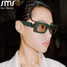Load image into Gallery viewer, Vintage Rectangle Sunglasses Women Brand Designer Sun Glasses Men UV400 Driving Punk Rectangular Shades Eyewear