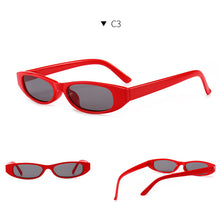 Load image into Gallery viewer, Vintage Rectangle Sunglasses Women Cat Eye Designer Ladies Small Frame Black Red Sun Glasses Brand Retro Skinny Eyewear