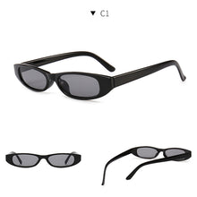 Load image into Gallery viewer, Vintage Rectangle Sunglasses Women Cat Eye Designer Ladies Small Frame Black Red Sun Glasses Brand Retro Skinny Eyewear