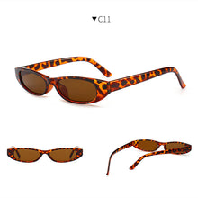 Load image into Gallery viewer, Vintage Rectangle Sunglasses Women Cat Eye Designer Ladies Small Frame Black Red Sun Glasses Brand Retro Skinny Eyewear