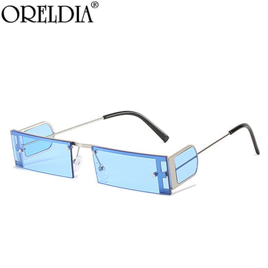 Vintage Rectangular Rivets Sunglasses 2023 Woemn Men Punk Rimless Sunglasses Lady  Brand Designer Eyewear UV400 De Soleil