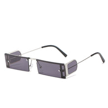 Load image into Gallery viewer, Vintage Rectangular Rivets Sunglasses 2023 Woemn Men Punk Rimless Sunglasses Lady  Brand Designer Eyewear UV400 De Soleil