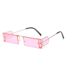 Load image into Gallery viewer, Vintage Rectangular Rivets Sunglasses 2023 Woemn Men Punk Rimless Sunglasses Lady  Brand Designer Eyewear UV400 De Soleil