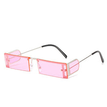 Load image into Gallery viewer, Vintage Rectangular Rivets Sunglasses 2023 Woemn Men Punk Rimless Sunglasses Lady  Brand Designer Eyewear UV400 De Soleil