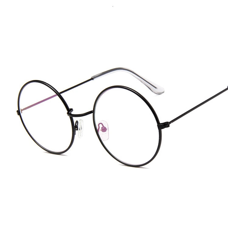 Vintage Retro Metal Frame Clear Lens Optical Glasses  Harry Eyewear Eyeglasses Black Small Round Circle Eye Glasses