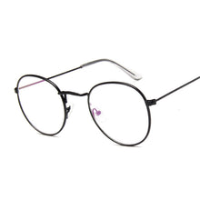 Load image into Gallery viewer, Vintage Retro Metal Frame Clear Lens Optical Glasses Harry Eyewear Eyeglasses Black Small Round Circle Eye Glasses