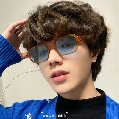 Vintage Retro Rectangle Sunglasses Women Candy Color Lens Eyewear Men Outdoor Driving Shades UV400 Square Sun Glasses