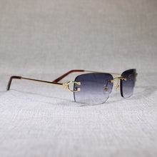 Load image into Gallery viewer, Vintage Rimless C Wire Sunglasses Men Eyewear Clear Glasses Women Oval Eyeglasses for Outdoor Metal Frame Oculos Gafas