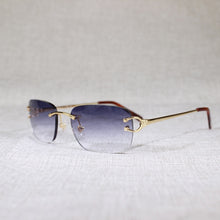 Load image into Gallery viewer, Vintage Rimless C Wire Sunglasses Men Eyewear Clear Glasses Women Oval Eyeglasses for Outdoor Metal Frame Oculos Gafas