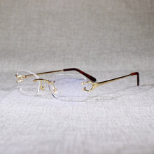 Load image into Gallery viewer, Vintage Rimless C Wire Sunglasses Men Eyewear Clear Glasses Women Oval Eyeglasses for Outdoor Metal Frame Oculos Gafas