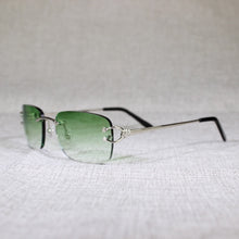 Load image into Gallery viewer, Vintage Rimless C Wire Sunglasses Men Eyewear Clear Glasses Women Oval Eyeglasses for Outdoor Metal Frame Oculos Gafas
