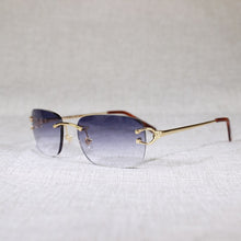 Load image into Gallery viewer, Vintage Rimless C Wire Sunglasses Men Eyewear Clear Glasses Women Oval Eyeglasses for Outdoor Metal Frame Oculos Gafas