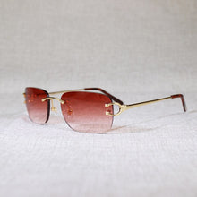 Load image into Gallery viewer, Vintage Rimless C Wire Sunglasses Men Eyewear Clear Glasses Women Oval Eyeglasses for Outdoor Metal Frame Oculos Gafas