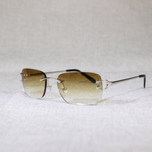 Load image into Gallery viewer, Vintage Rimless C Wire Sunglasses Men Eyewear Clear Glasses Women Oval Eyeglasses for Outdoor Metal Frame Oculos Gafas