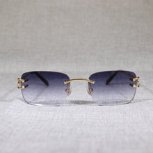 Load image into Gallery viewer, Vintage Rimless C Wire Sunglasses Men Eyewear Clear Glasses Women Oval Eyeglasses for Outdoor Metal Frame Oculos Gafas