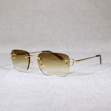 Load image into Gallery viewer, Vintage Rimless C Wire Sunglasses Men Eyewear Clear Glasses Women Oval Eyeglasses for Outdoor Metal Frame Oculos Gafas