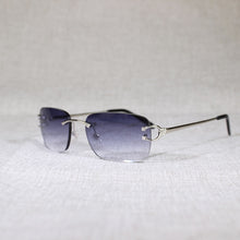 Load image into Gallery viewer, Vintage Rimless C Wire Sunglasses Men Eyewear Clear Glasses Women Oval Eyeglasses for Outdoor Metal Frame Oculos Gafas