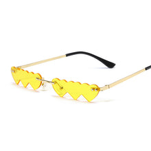 Carica l'immagine nel visualizzatore di Gallery, Vintage Rimless Love Heart Sunglasses Women  Small Sun Glasses Female Retro Punk Blue Pink Mirror Oculos Feminino