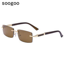 Load image into Gallery viewer, Vintage Rimless Rectangle Sunglasses Vogue Classic Retro Business Sunglasses  Brand Designer Eyewear Brillen