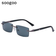 Load image into Gallery viewer, Vintage Rimless Rectangle Sunglasses Vogue Classic Retro Business Sunglasses  Brand Designer Eyewear Brillen