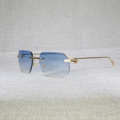 Vintage Rimless Square Sunglasses Men Oculos  Lens Shape Shade Metal Frame Clear Glasses for Reading Gafas Women Outdoor 1130