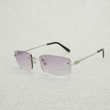 Load image into Gallery viewer, Vintage Rimless Square Sunglasses Men Oval Clear Glasses Frame Women Eyeglasses Shades Oculos Gafas for Driving Fishing 011