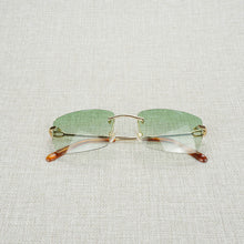 Load image into Gallery viewer, Vintage Rimless Square Sunglasses Men Oval Clear Glasses Frame Women Eyeglasses Shades Oculos Gafas for Driving Fishing 011