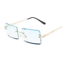 Load image into Gallery viewer, Vintage Rimless Square Sunglasses Women Brand Designer Sun Glasses Female Metal Brown Gradient Shades Oculos De Sol