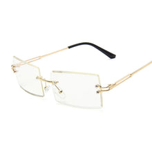 Load image into Gallery viewer, Vintage Rimless Square Sunglasses Women Brand Designer Sun Glasses Female Metal Brown Gradient Shades Oculos De Sol