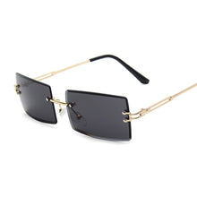 Load image into Gallery viewer, Vintage Rimless Square Sunglasses Women Brand Designer Sun Glasses Female Metal Brown Gradient Shades Oculos De Sol