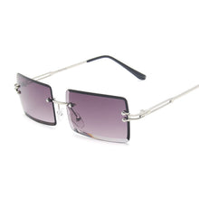Load image into Gallery viewer, Vintage Rimless Square Sunglasses Women Brand Designer Sun Glasses Female Metal Brown Gradient Shades Oculos De Sol