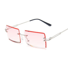 Load image into Gallery viewer, Vintage Rimless Square Sunglasses Women Brand Designer Sun Glasses Female Metal Brown Gradient Shades Oculos De Sol