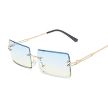 Load image into Gallery viewer, Vintage Rimless Square Sunglasses Women Brand Designer Sun Glasses Female Metal Brown Gradient Shades Oculos De Sol
