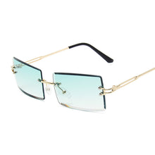 Load image into Gallery viewer, Vintage Rimless Square Sunglasses Women Brand Designer Sun Glasses Female Metal Brown Gradient Shades Oculos De Sol