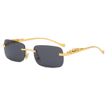 Load image into Gallery viewer, Vintage Rimless Square Sunglasses Women Men  Brand Designer Popular Travel Driving Metal Leopard Head Sun Glasses UV400