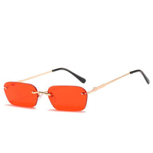 Load image into Gallery viewer, Vintage Rimless Sunglasses For Women Hip Hop Shades Polygon Metal Sun Glasses Mirror Oculos  Gafas Travel Glasses MWJ6010
