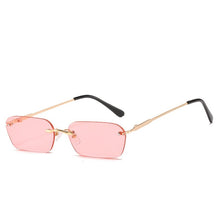 Load image into Gallery viewer, Vintage Rimless Sunglasses For Women Hip Hop Shades Polygon Metal Sun Glasses Mirror Oculos  Gafas Travel Glasses MWJ6010